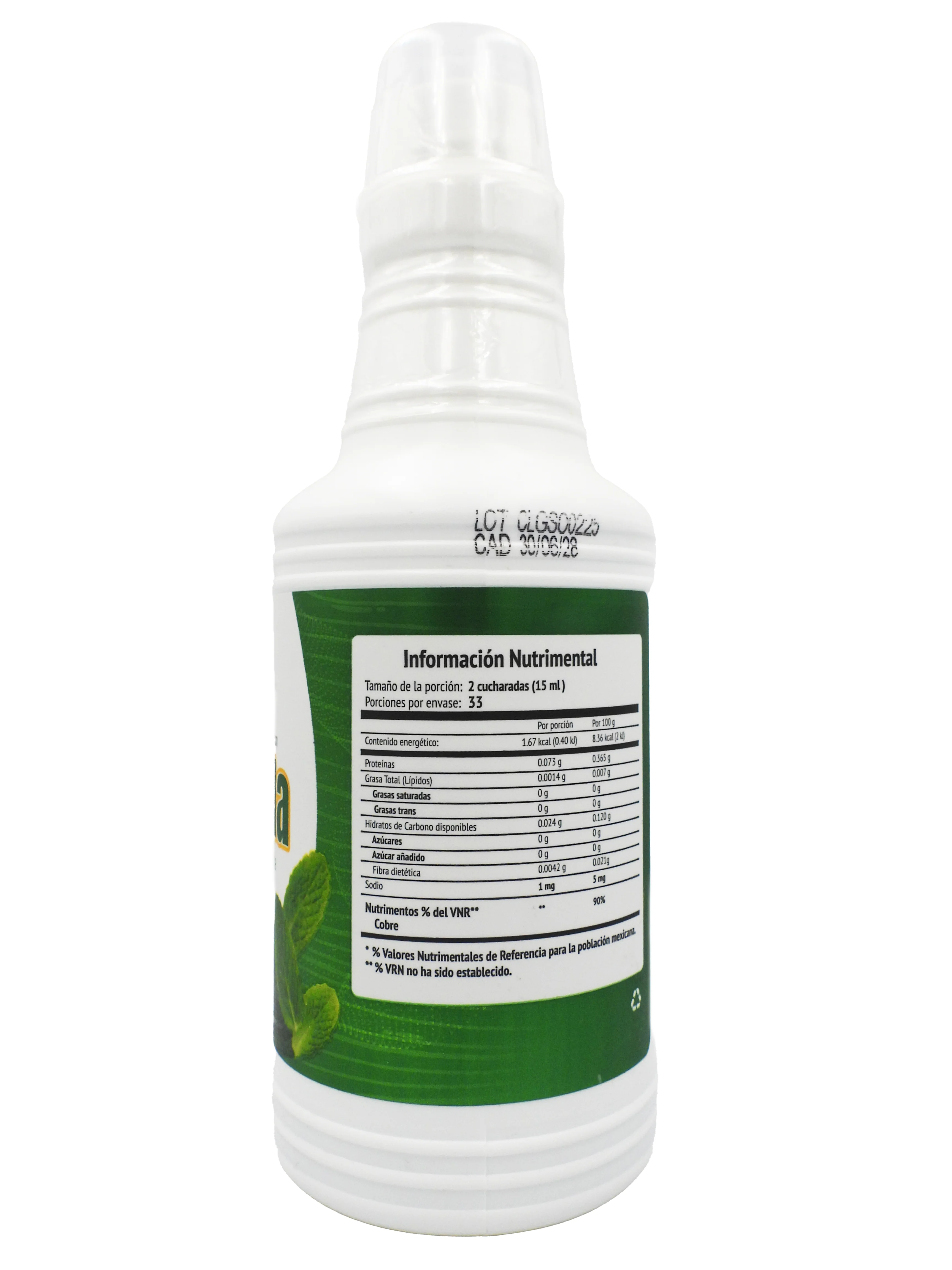 Clorofila (Matcha, Espirulina, Chlorella) Hierbabuena 500 Ml - Image 2