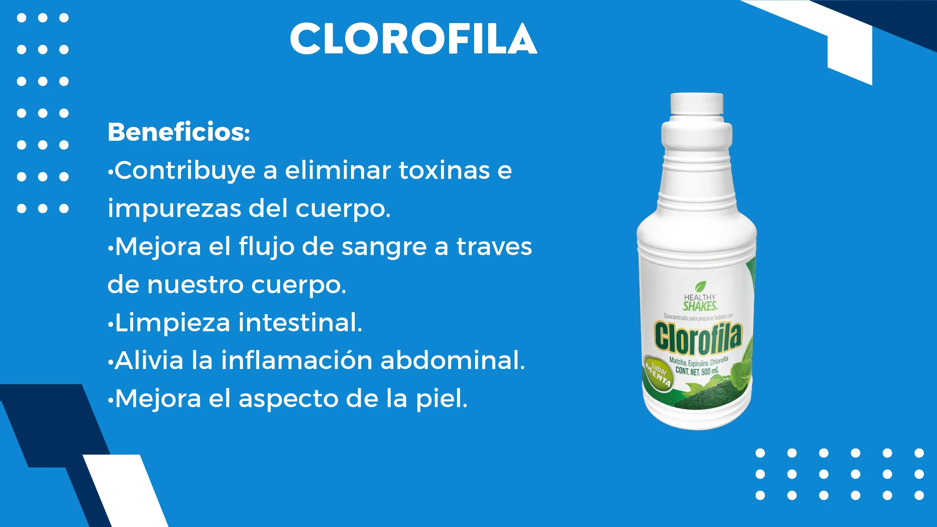 Clorofila (Matcha, Espirulina, Chlorella) Hierbabuena 500 Ml - Image 4