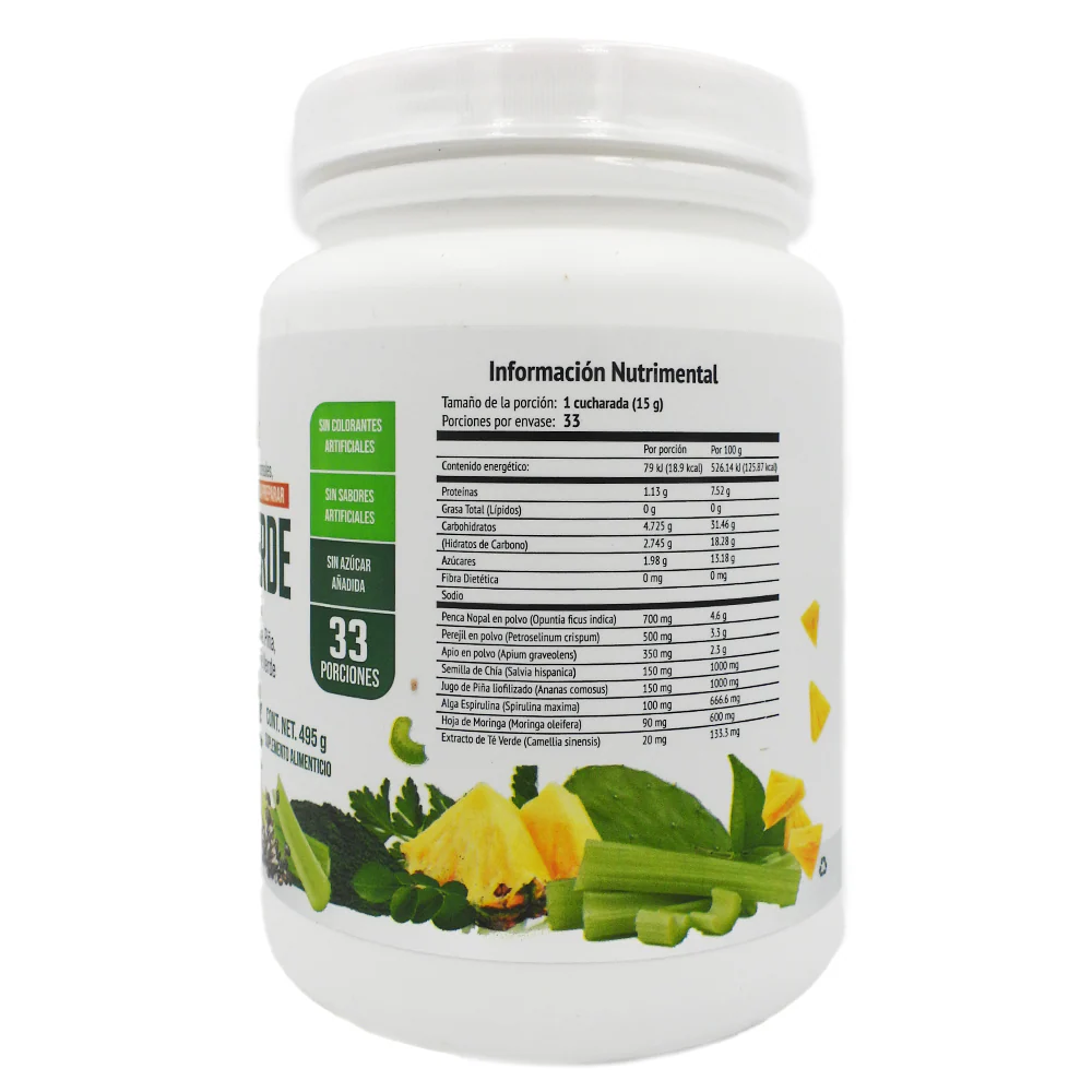 Jugo Verde Liofilizado Healthy Shakes 495 G - Image 2