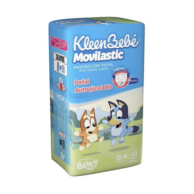 Pañal Kleen Bebe Movilastic Grande Con 40 Etapa 4