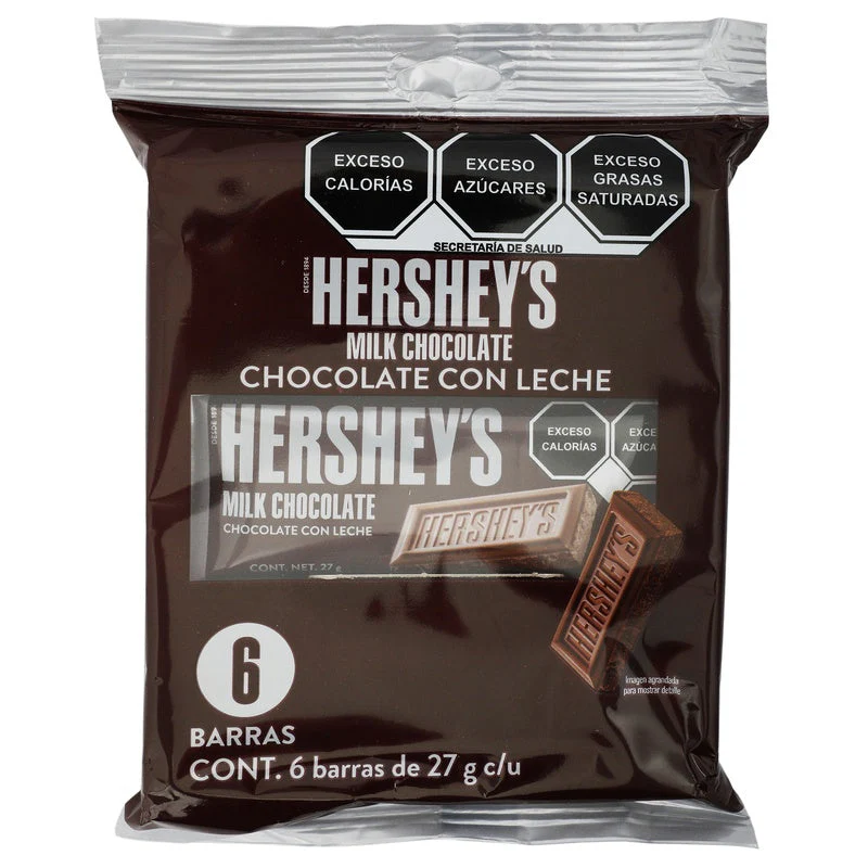 Chocolate Hersheys Milk Con 6 Barras 27 G