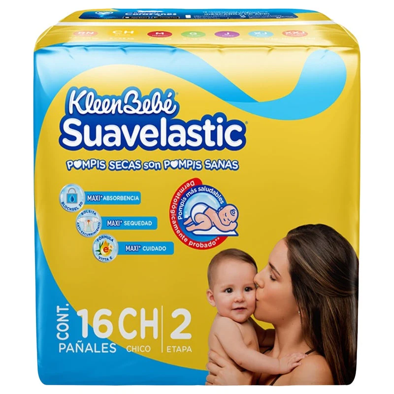 Pañal Kbb Suavelastic Chico Con 14 Etapa 2