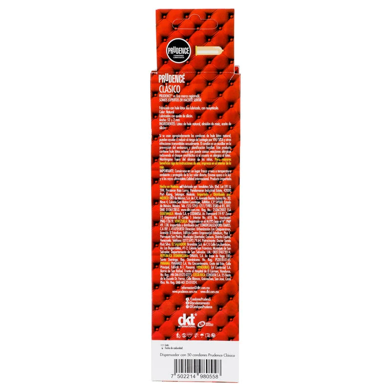 Exhibidor Preservativos Prudence Clasico Con 50 Piezas