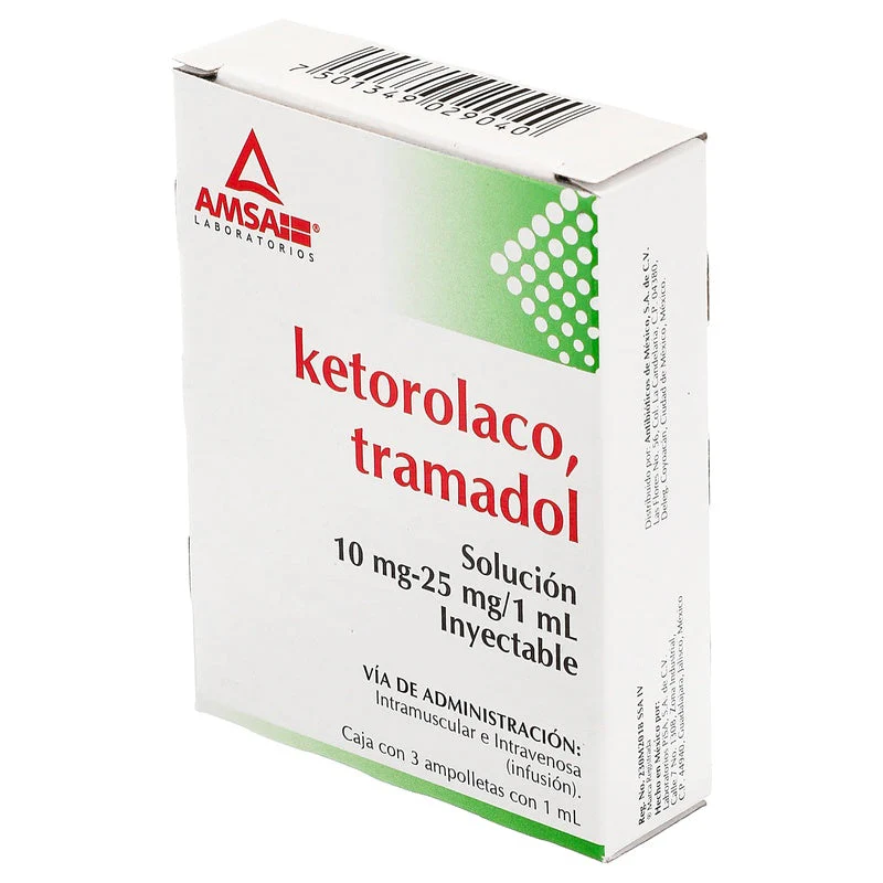 Ketorolaco / Tramadol 10 Mg/25 Mg Con 3 Ampolletas 1 Ml Amsa - Image 3