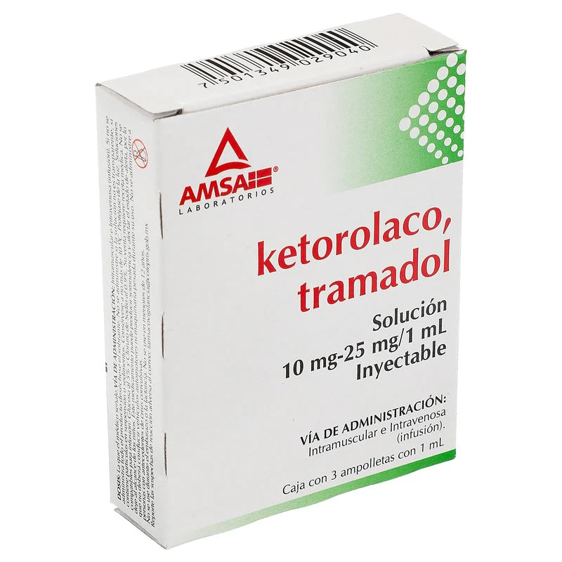 Ketorolaco / Tramadol 10 Mg/25 Mg Con 3 Ampolletas 1 Ml Amsa - Image 5