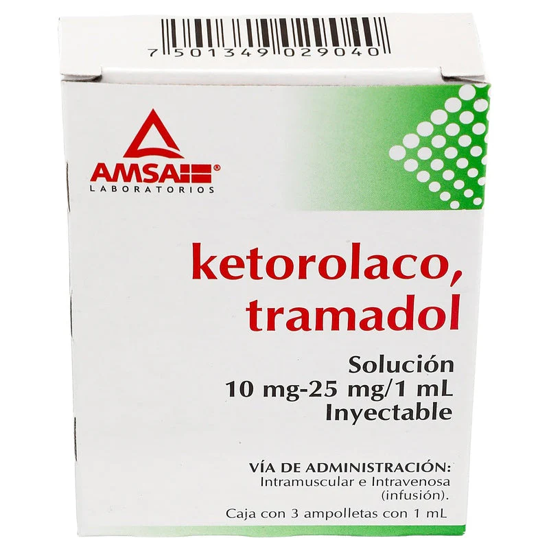 Ketorolaco / Tramadol 10 Mg/25 Mg Con 3 Ampolletas 1 Ml Amsa - Image 6