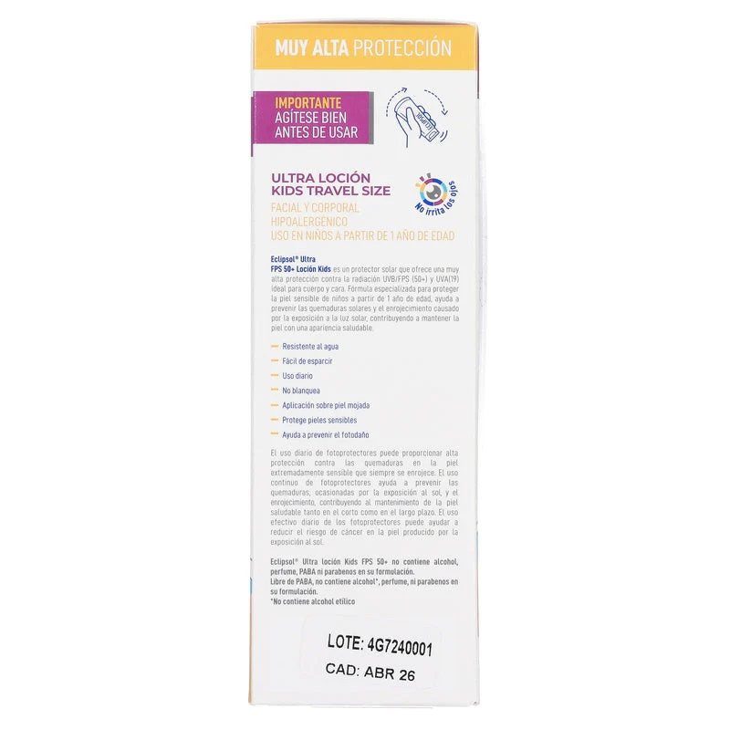 Eclipsol Kids Ultra + 50 Fps Locion 60 G 2 Pack - Image 3