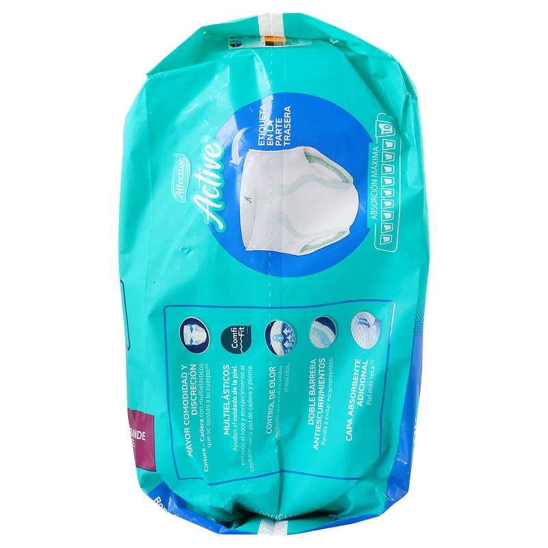 Pañal Affective Active Adulto Unisex Extra Grande Con 10 Piezas - Image 2