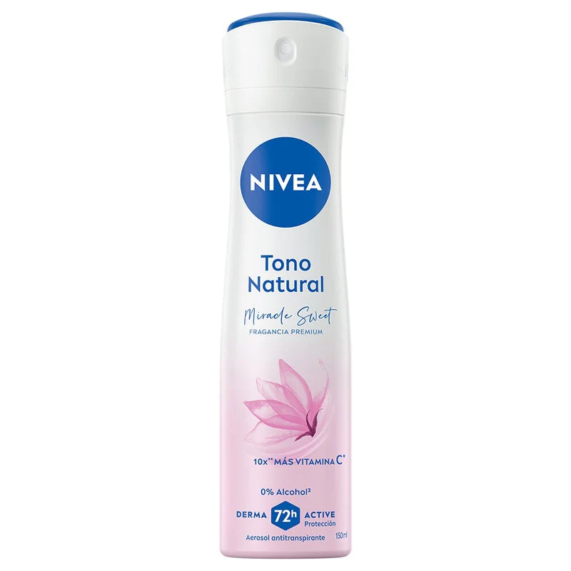 Desodorante Nivea Tono Natural 72 Horas Spray 150 Ml