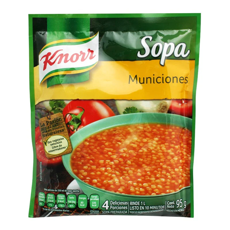 Sopa Instantanea Knorr Municiones 95 G