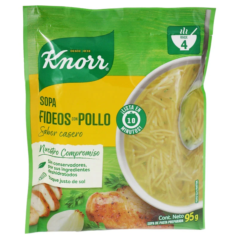 Sopa Instantanea Knorr Fideos Con Pollo 95 G