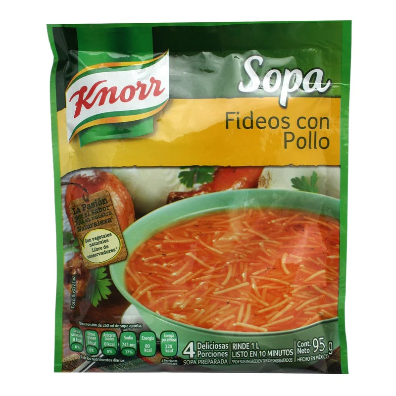 Sopa Instantanea Knorr Fideos Con Pollo 95 G - Image 2