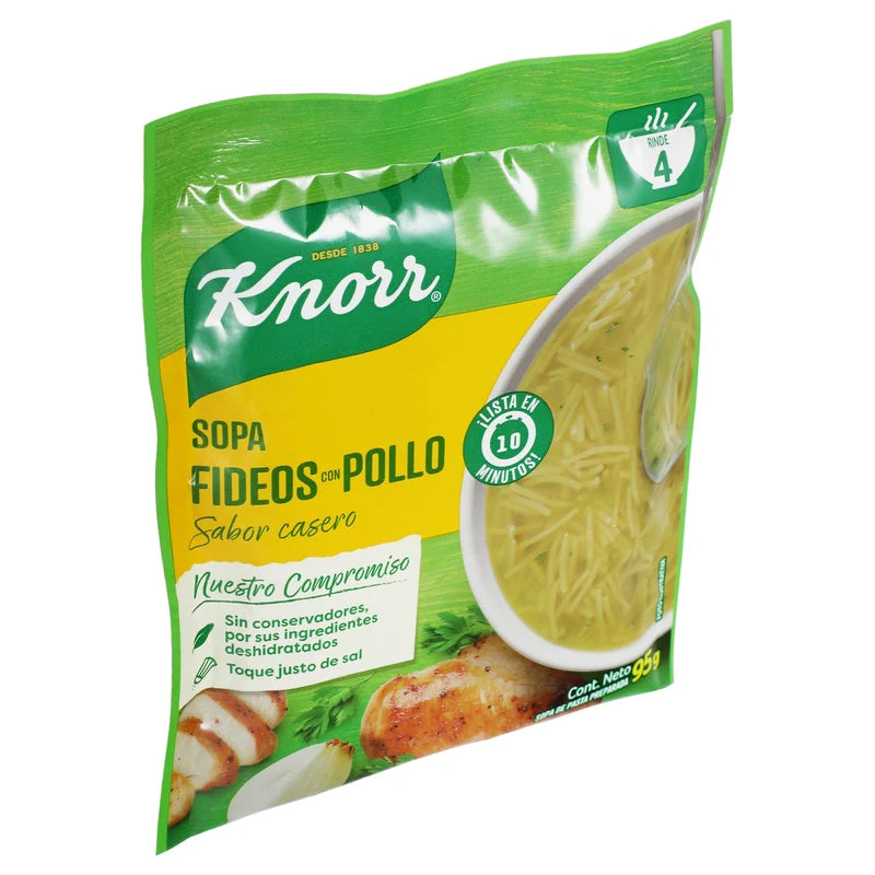 Sopa Instantanea Knorr Fideos Con Pollo 95 G - Image 3