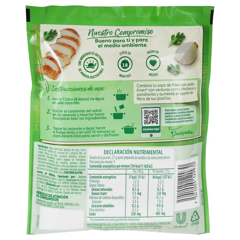 Sopa Instantanea Knorr Fideos Con Pollo 95 G - Image 7