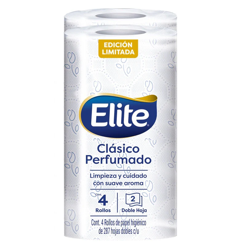 Papel Higienico Elite Lavanda Con 4 Rollos