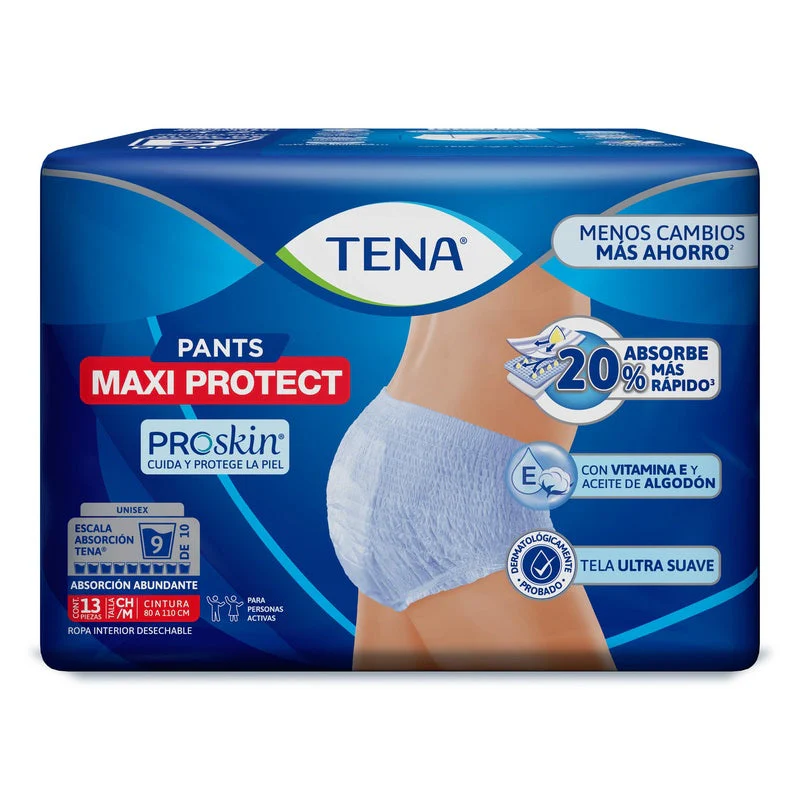 Calzon Tena Pants Maxipro Chico/Mediano Con 13 Piezas
