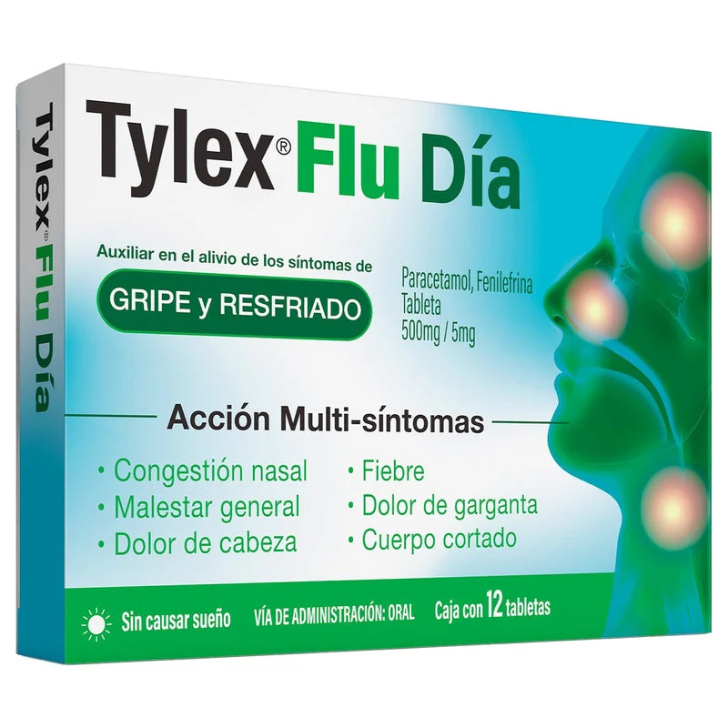 Tylex Flu Dia 500/5 Mg Con 12 Tabletas