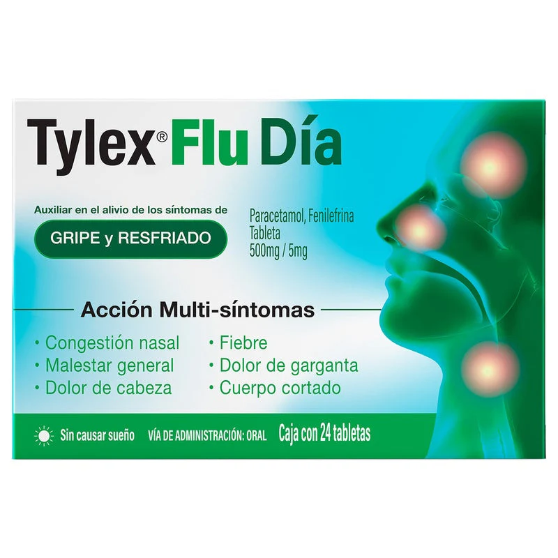Tylex Flu Dia 500/5 Mg Con 24 Tabletas - Image 2