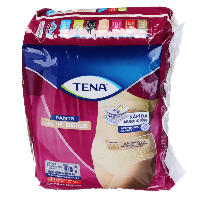 Calzon Tena Pants Beige Chico /Mediano Con 13 Piezas - Image 13
