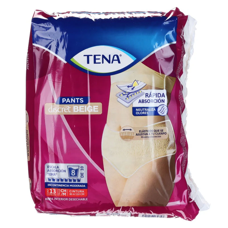 Calzon Tena Pants Beige Chico /Mediano Con 13 Piezas - Image 14