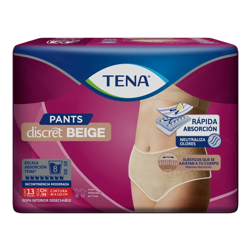 Calzon Tena Pants Beige Chico /Mediano Con 13 Piezas - Image 4