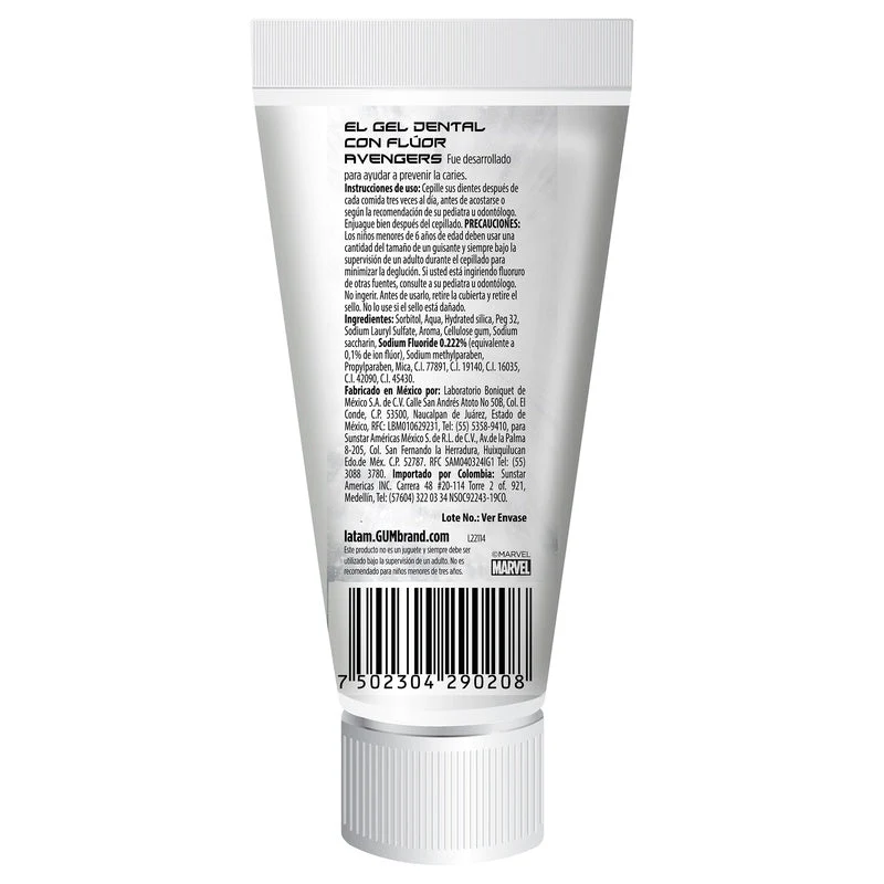 Gel Dental Gum Infantil Avengers 75 Ml - Image 2