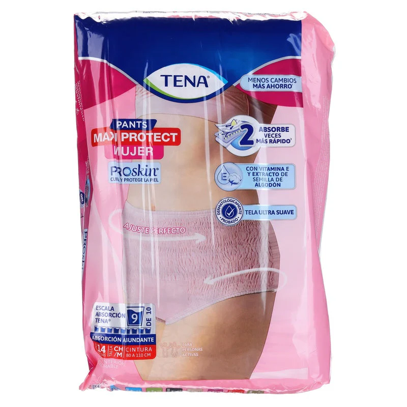Calzon Tena Pants Maxiprot Mujer Chico Mediano Con 14