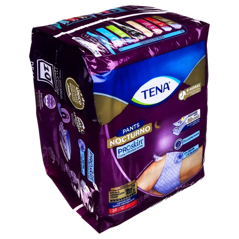 Calzon Tena Pants Nocturno Chico Mediano Con 10