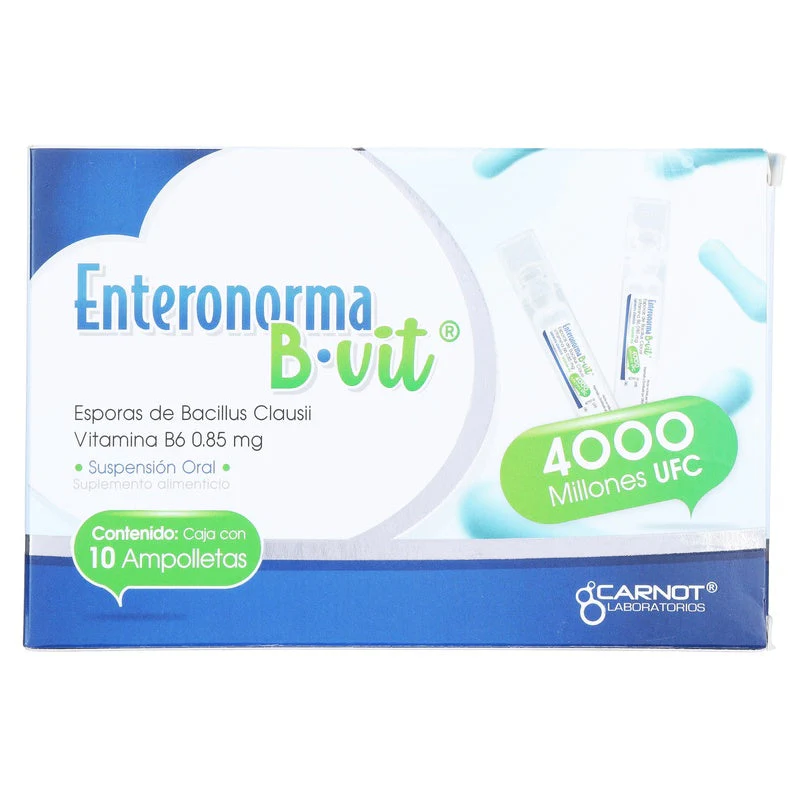 Enteronorma B.Vit Suspension Con 10 Ampolletas Orales Suplemento Alimenticio - Image 2