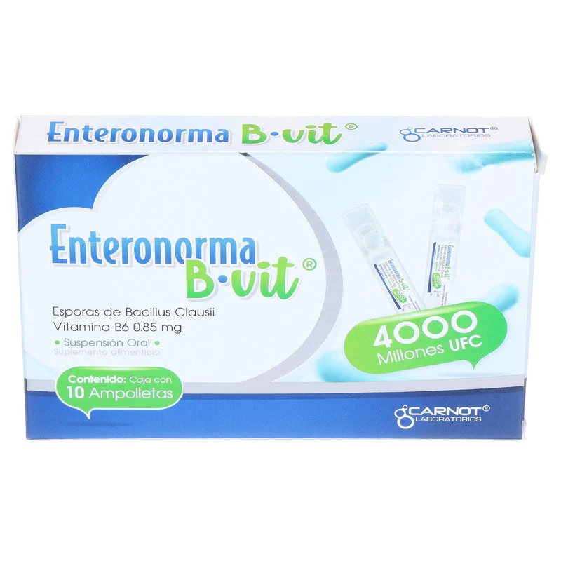 Enteronorma B.Vit Suspension Con 10 Ampolletas Orales Suplemento Alimenticio - Image 4