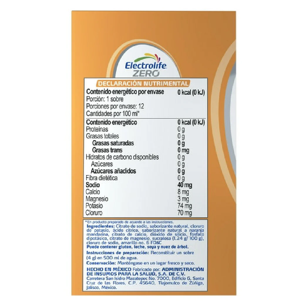 Electrolife Zero Mx Polvo Naranja Mandarina Con 12 Sobres - Image 2