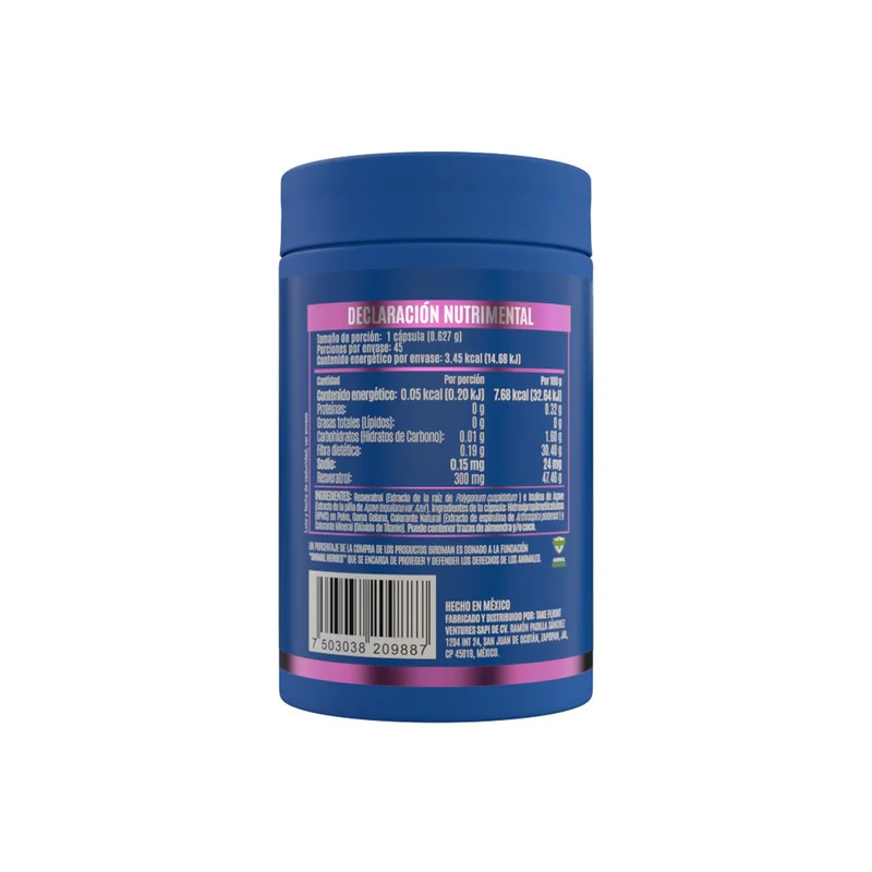 Resveratrol 300 Mg Con 45 Capsulas Birdman - Image 2