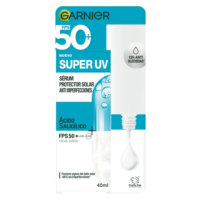 Protector Solar Anti-Imperfecciones Serum Garnier 50 Super Uv 40 Ml