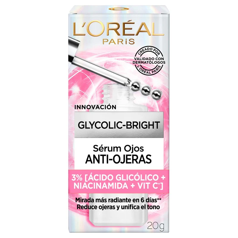 Serum Loreal Glycolic-Bright Anti-Ojeras 20 G