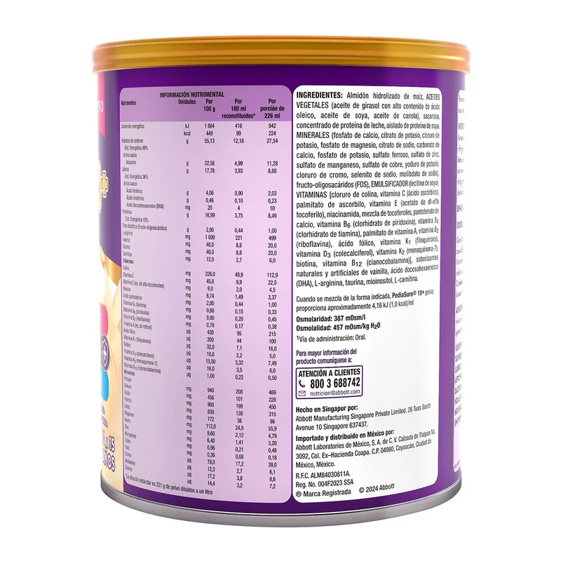 Pediasure 10+ Infantil Vainilla Polvo 400 G - Image 3