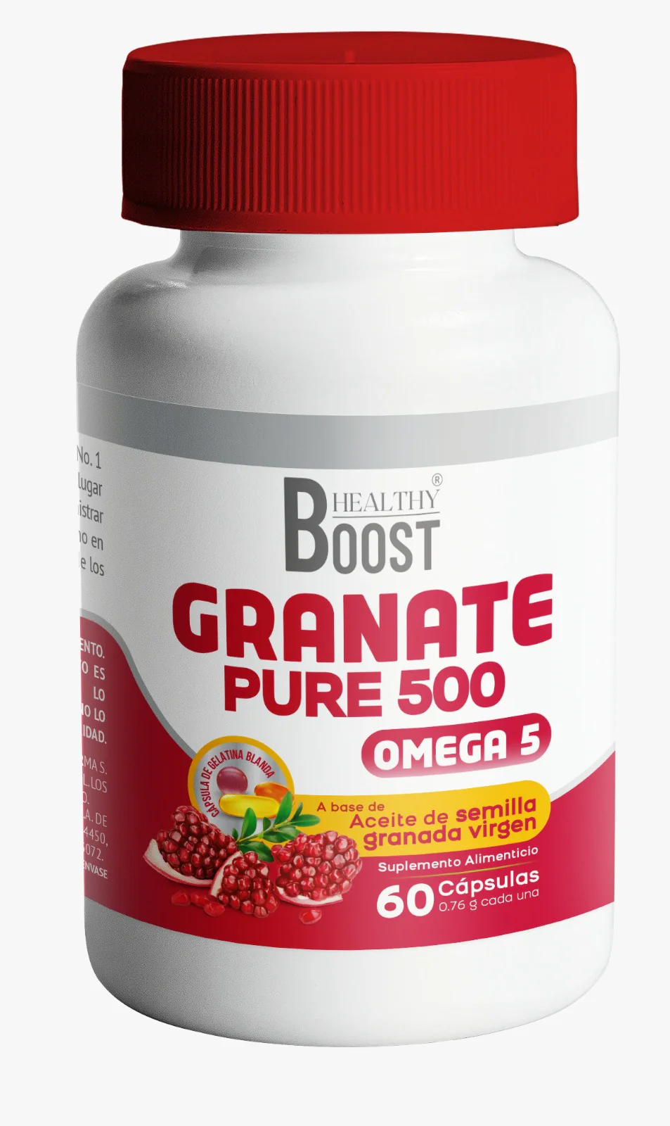 Granate Pure 500 Con 60 Capsulas Healthy Boost