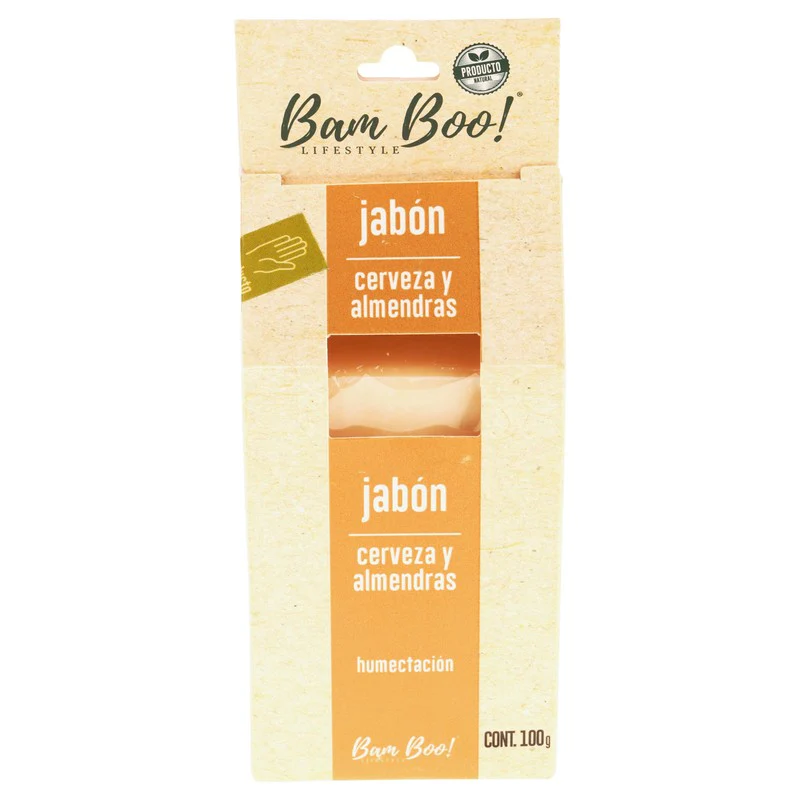 Jabon Bam Boo Lifestyle Cerveza Almendras 100 G - Image 3