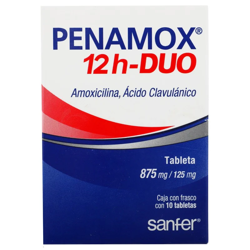 Penamox 12 Horas Duo 875 Mg Con 10 Tabletas