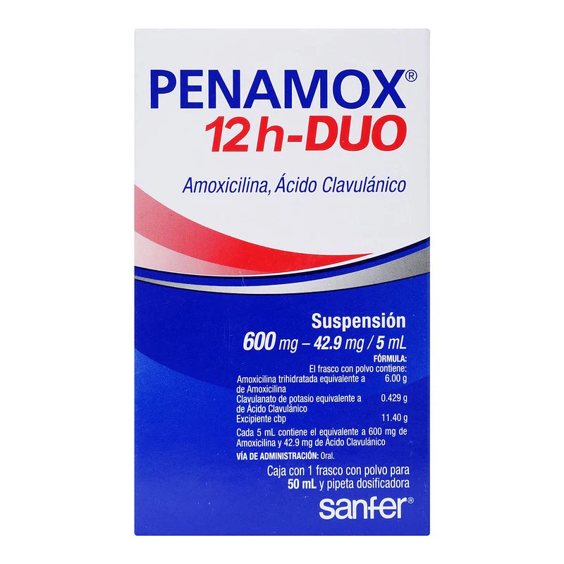 Penamox 12 Horas Duo 600 Mg 50 Ml Suspension