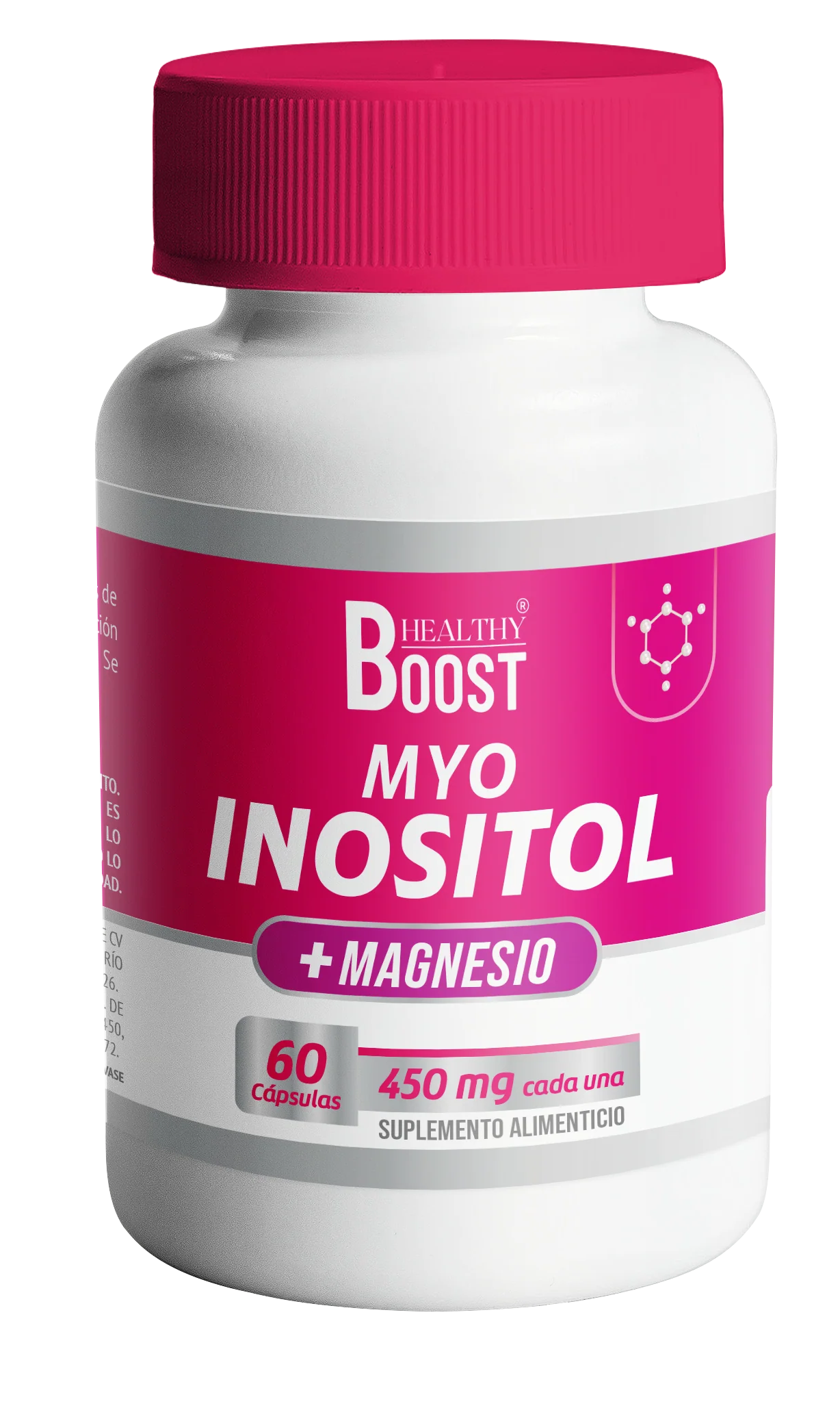 Myo Inositol + Magnesio 450 Mg Con 60 Capsulas Healthy Boost