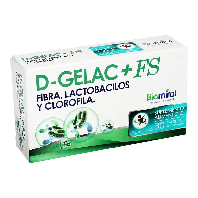 Probioticos D-Gelac+Fs Con 30 Capsulas 495 G Biomiral - Image 2