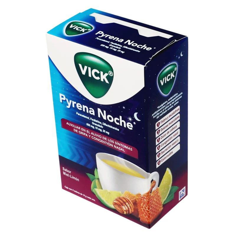 Vick Pyrena Noche Miel-Limon Granulado 10 G Con 5 Sobres - Image 4