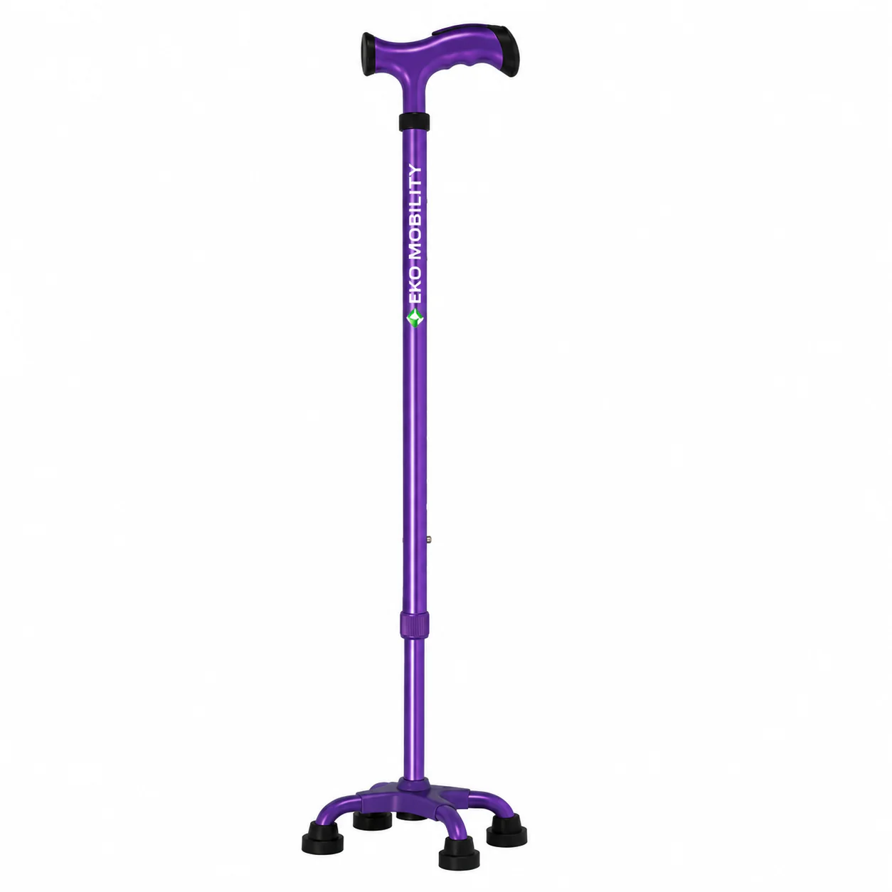 Eb040804J Baston 4 Apoyos Anodizado Morado Base Plastica