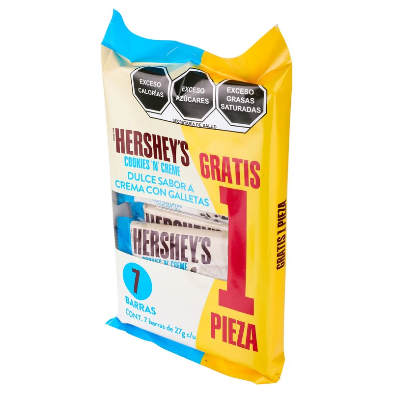 Chocolate Hersheys Cookies N Creme Con 7 Barras 27 G - Image 4