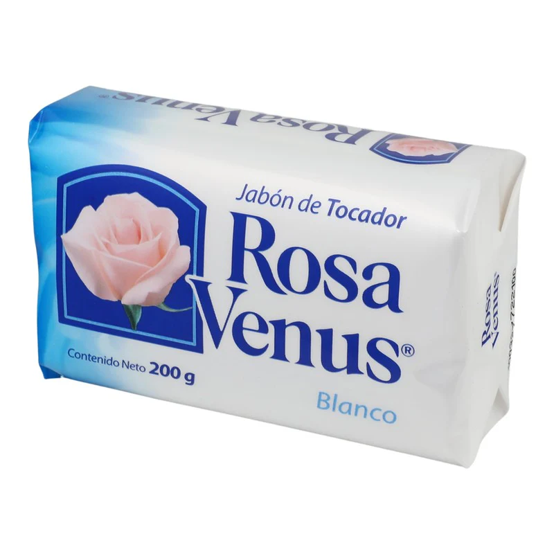 Jabon Rosa Venus Barra Blanco 200 G - Image 4