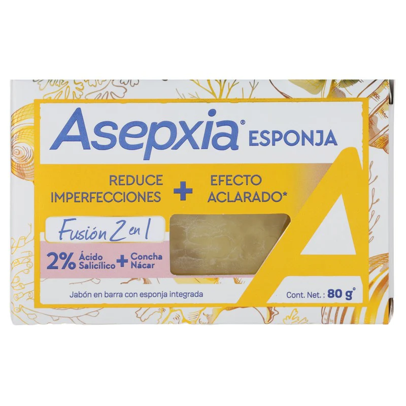 Asepxia Esponja Fusion 2 En 1 Jabon 80 G