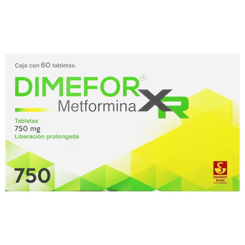 Dimefor Xr 750 Mg - Caja Con 60 Tabletas (Metformina)