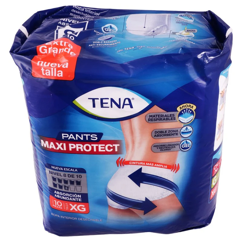 Calzon Tena Pants Maxima Proteccion Xgrande Con 10 Piezas - Image 3