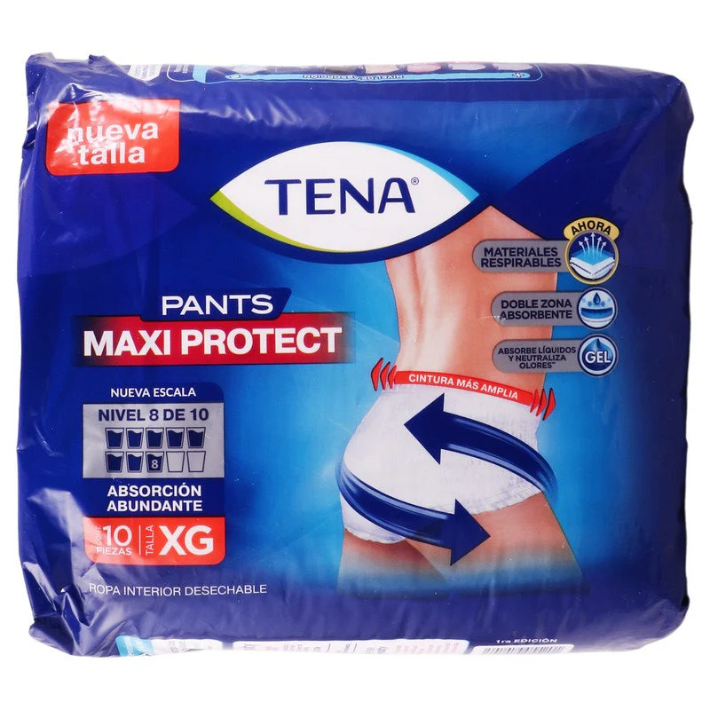 Calzon Tena Pants Maxima Proteccion Xgrande Con 10 Piezas - Image 7