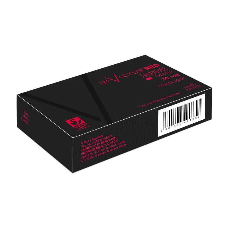 Invictus Red 20 Mg - Caja Con 1 Tableta Masticable (Tadalafil) - Image 3
